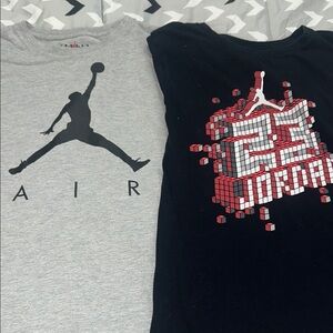 Jordan Kids' Gray and Black Graphic Tees